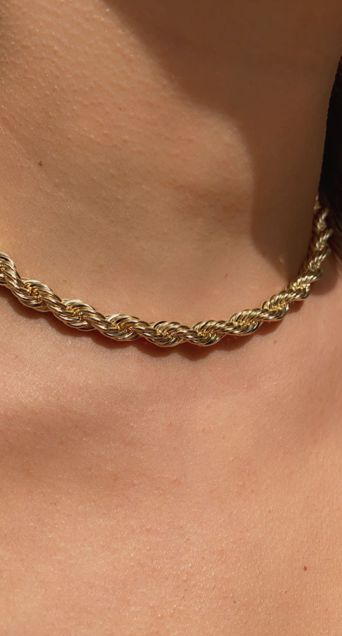 TEN MIRO Collana Donna Oro 18 Carati – Spessa A Strati Martellata – Anallergica E Impermeabile