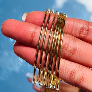 Dainty Gold Filled Bangles, Thin Stackable Bangle Bracelet, Celebration Bangles, Stacking Bangle, Womens Bracelet, Celebration Bangles