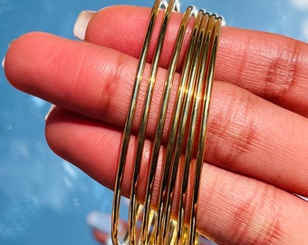 Dainty Gold Filled Bangles, Thin Stackable Bangle Bracelet, Celebration Bangles, Stacking Bangle, Womens Bracelet, Celebration Bangles