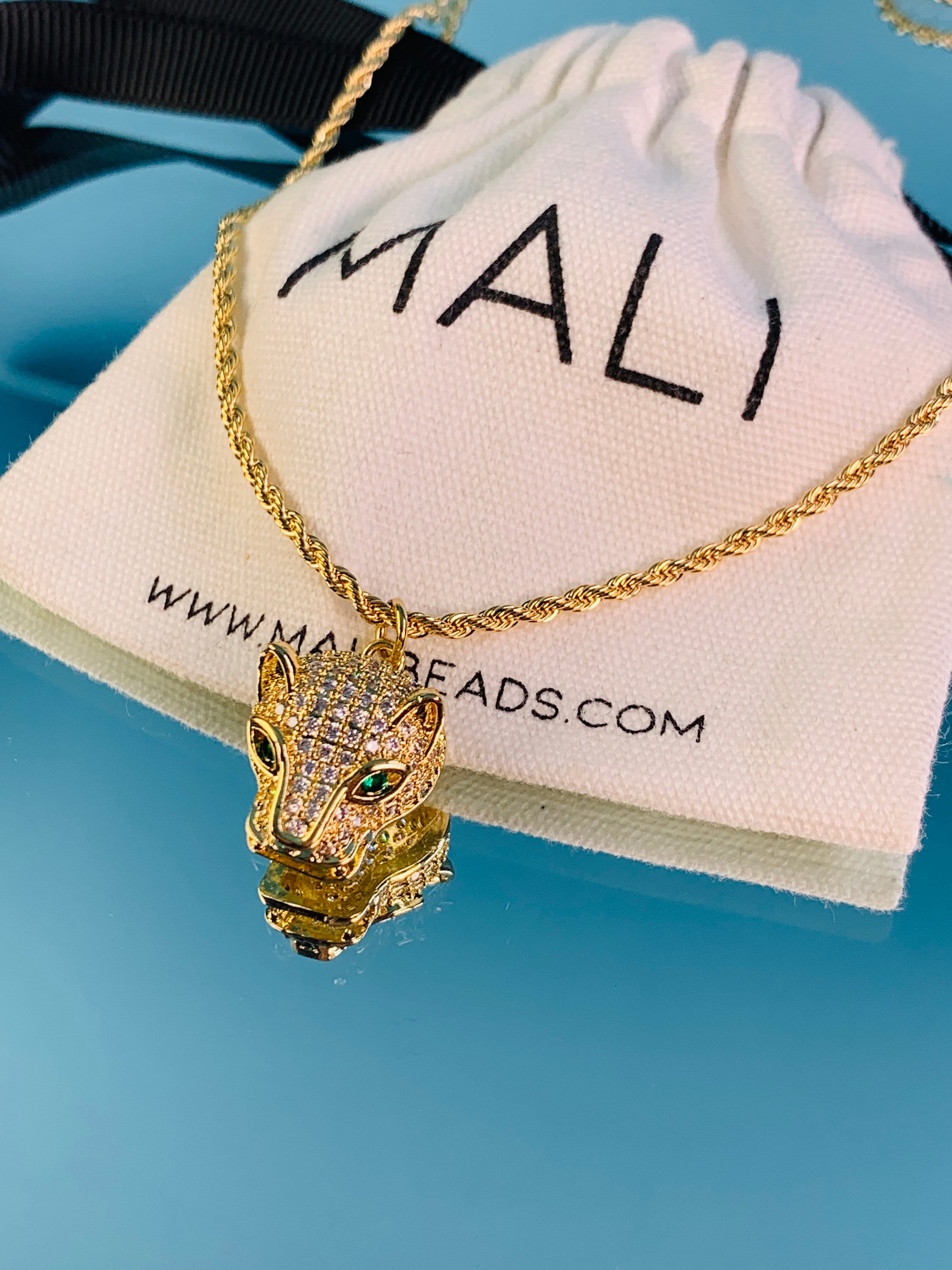 Effy leopard shop necklace