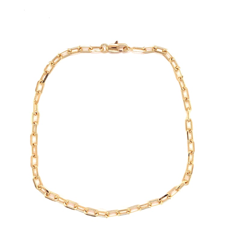 18K Rectangle Link Gold Anklet,Anklets for Women,Anklets,Paperclip Link Anklet,Gold Filled Anklet,Dainty Gold Anklet,Minimalist Jewelry,Gift