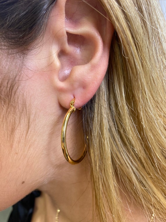 Piccoli Orecchini A Cerchio Intrecciati, Cerchi Di Croissant - Foto 11