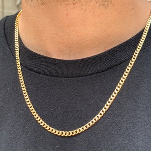 18K Gold Filled Curb Necklace, Thick Gold Chain for Men, Gold Chain for Son, Mens Gold Chain,Mens Necklace, Gift for Husband, Mens Jewelry