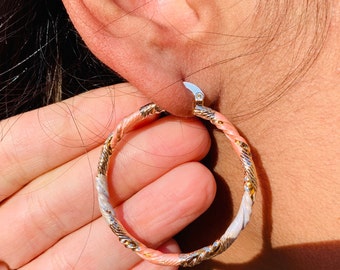 18K Gold Filled Hoop Earrings, Color Hoop Earrings, Unique Hoops, Gold Filled Hoop Earrings, Dainty Hoops, Rose Gold Hoops, Hoops for her