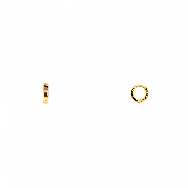 9mm Square Edged Mini Hoops, Gold Filled Huggies, Small Hoop Earrings, Dainty Huggy Earrings,Ear Stack, Dainty Hoops,Hoop Earrings, Huggies image 5