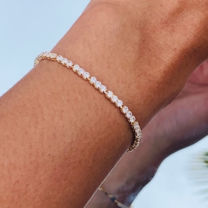 Gold Filled Tennis Bracelet, Womens Tennis Bracelet, Diamond Bracelet, Dainty Bracelet, Gift for Her, CZ Tennis Bracelet, Gold Bracelet