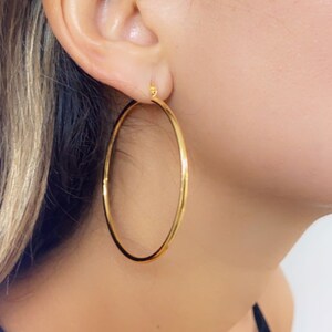 Earrings - Maxi Metal Everyday Hoops Gold