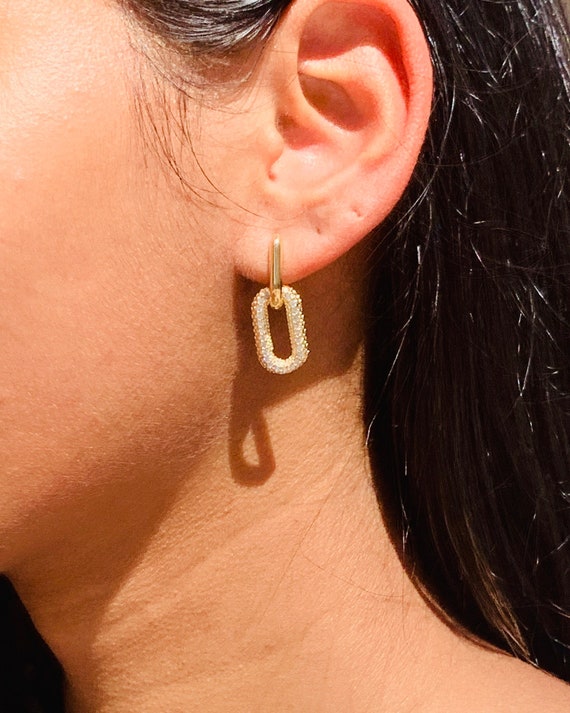 Gold Double Hoops Earrings - Duo