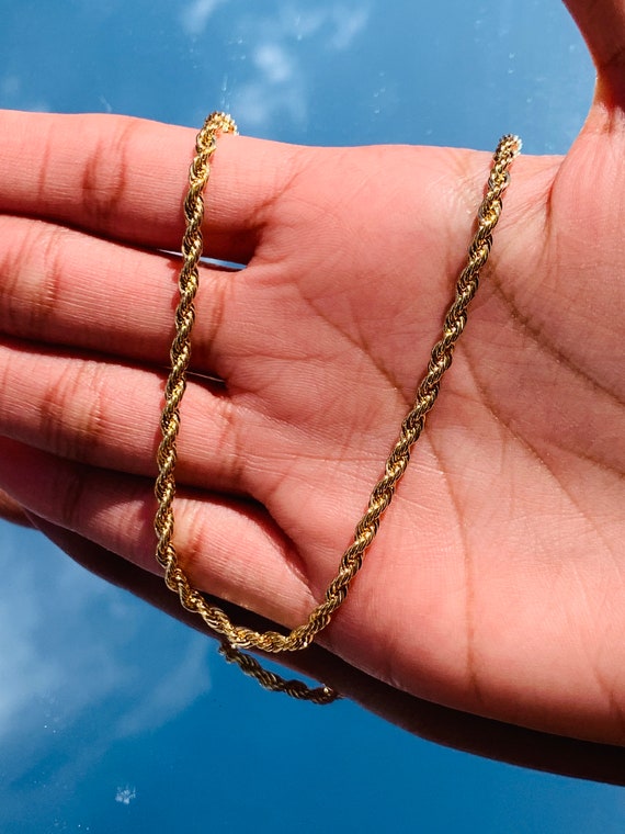 Rope Chain - 4mm - Women's Gold Rope Necklace - JAXXON
