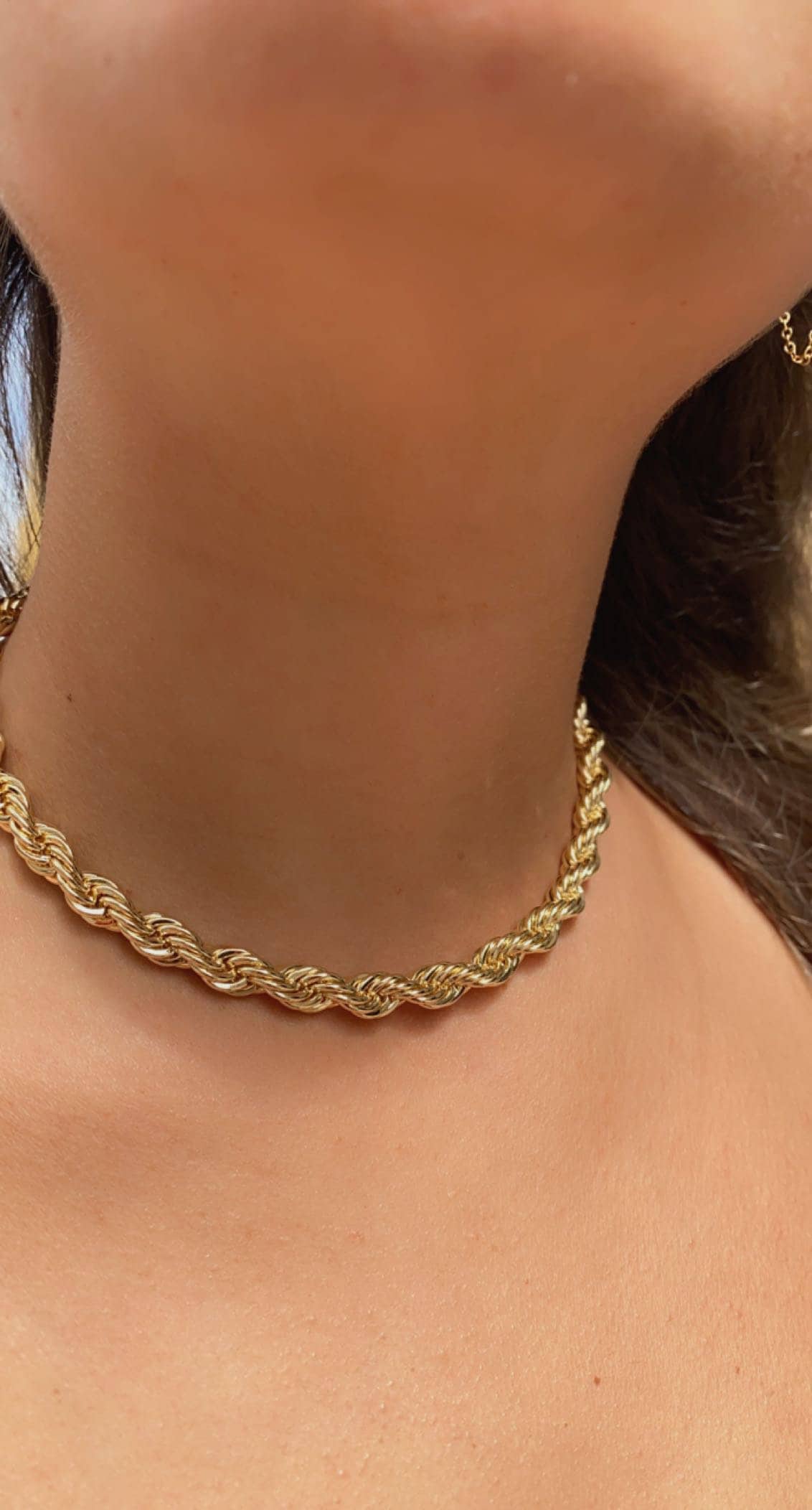 Collana A Catenina Torsione Oro: Girocollo Intrecciato Vintage Per Donne E Ragazze - 3