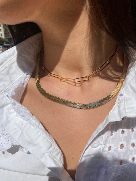 18K GF Herringbone Chainnon Tarnish 