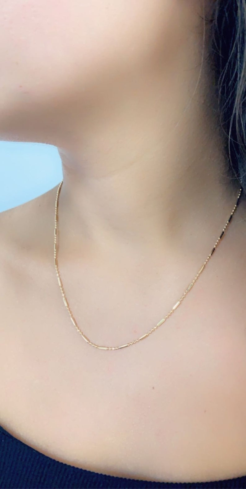 Dainty Gold Necklace,Gold Necklace,Virgin Mary Necklace,Minimalist Gold necklace,Gold Chain,Religious,Tiny Charm necklace,Layer Necklace,Mom