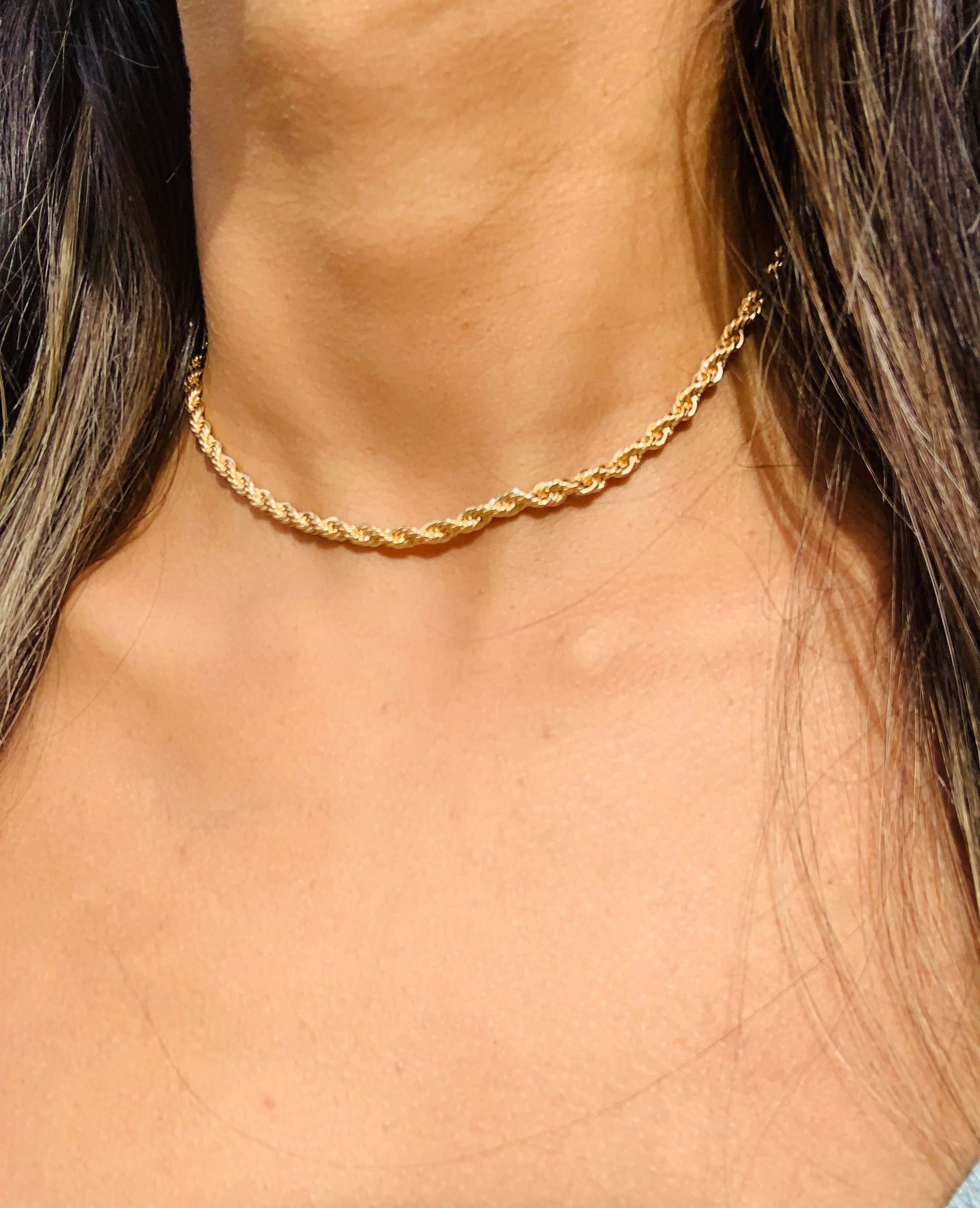Gold clearance rope choker