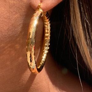 18K Large Gold Filled Hoop Earrings, Large Hoop Earrings, Gold Hoop Earrings, Hoop Earring,Hoops, Hoop,Gold Hoops,18KT,Earring,Gold Fill