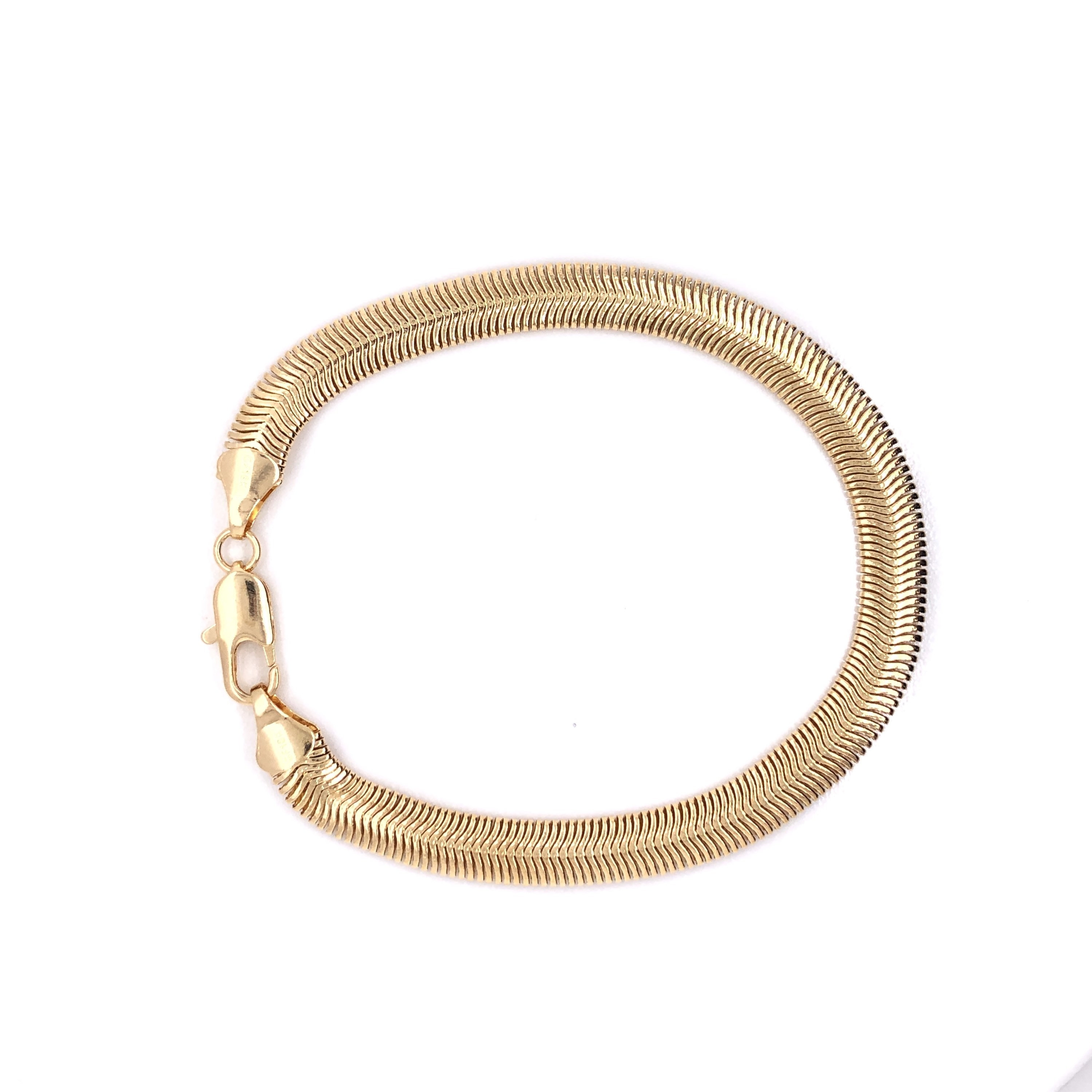 Bracciale a Catena Spina di Pesce Intrecciata per Donna - Acciaio