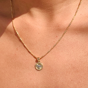 18k Holy Spirit Charm Necklace, Religious Necklace, Christian Necklace, Holy Spirit Jewelry, Charm Necklace, Communion Gift, Ready to ship image 2