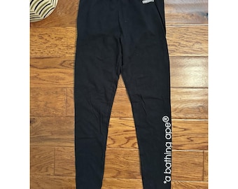 Vintage 2000s BAPE A Bathing Ape Nigo Era Gold Tag Spellout Leggings Womens S