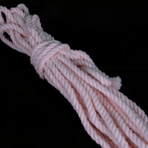 Pastel Pink Twisted Cotton Rope for Bondage and Shibari