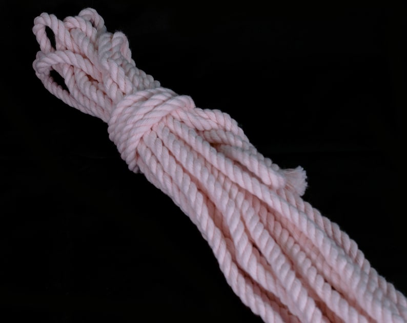 Pastel Pink Twisted Cotton Rope for Bondage and Shibari - Etsy