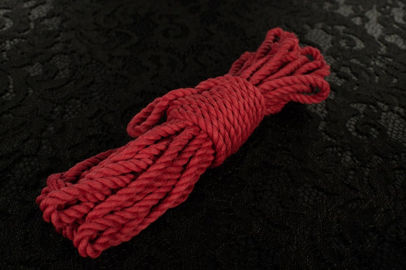 Crimson Red Twisted Cotton Rope for Bondage and Shibari - Etsy