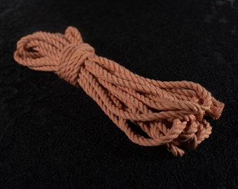 Light Sandstone Twisted Cotton Rope Set for Bondage and Shibari