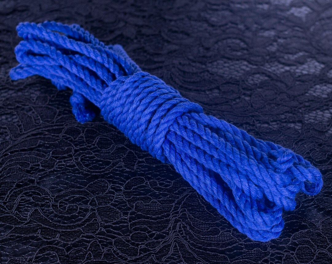 Electric Blue Twisted Cotton Rope for Bondage and Shibari - Etsy