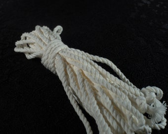 Glacier White Twisted Cotton Rope for Bondage and Shibari