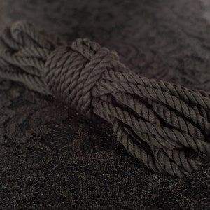 Black 6mm Soft Polyester (SYRR) Bondage Rope (Hempex and POSH altnerative)  -  No U.S. or Canada Import fees!