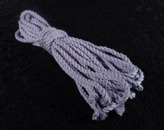 Lavender Twisted Cotton Rope for Bondage and Shibari
