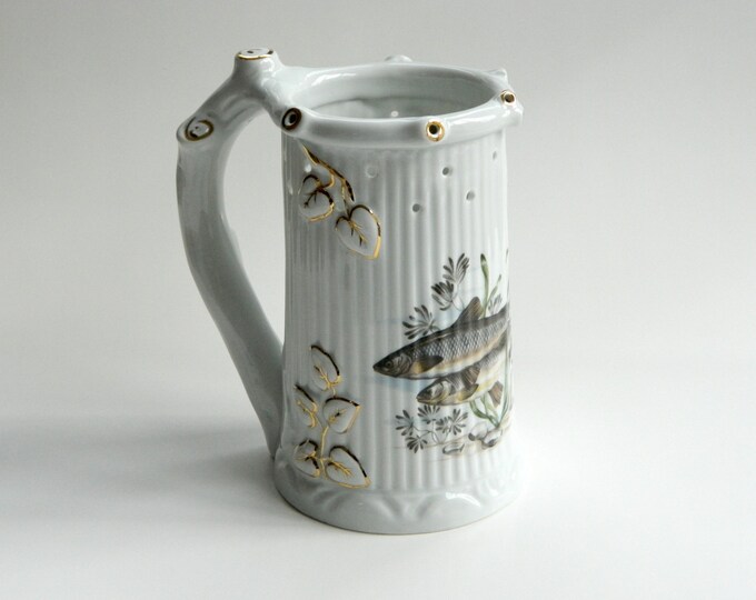 Vintage German Puzzle Mug or Beer Stein With Nude Lithopane Bottom