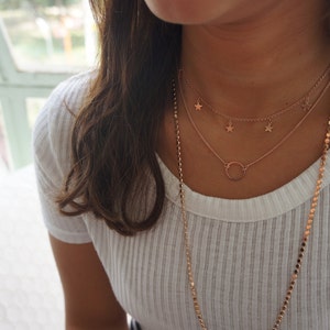 Gold necklace tiny gold star necklace layering necklace everyday necklace minimalist delicate gold filled jewelry. image 4
