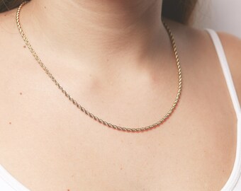 Gold chain necklace Dainty classy gold necklace Layering necklace vintage style necklace golf filled jewelry.