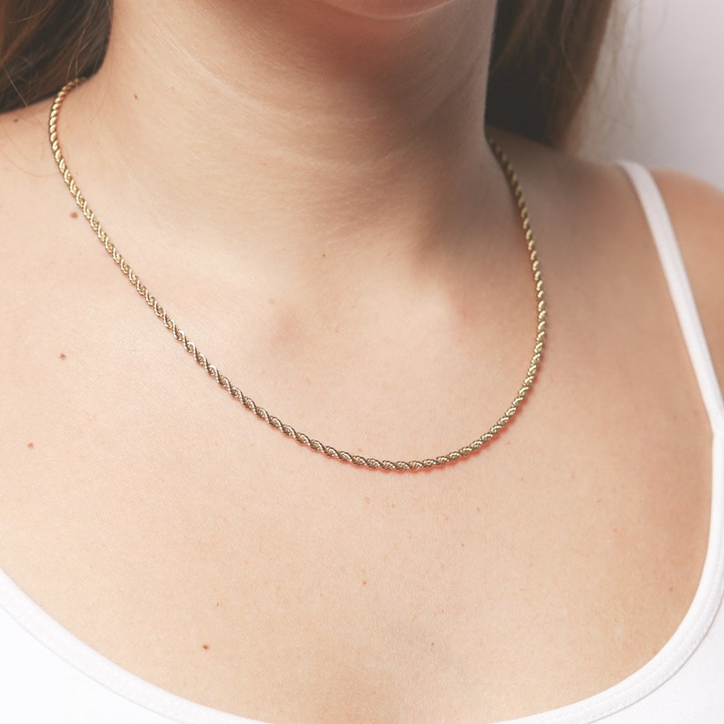 Gold Chain Necklace Dainty Classy Gold Necklace Layering Etsy