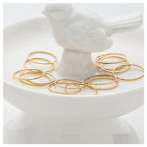 Stacking rings, 5 gold ring, simple gold ring, knuckle ring, skinny gold filled ring, everyday jewelry.