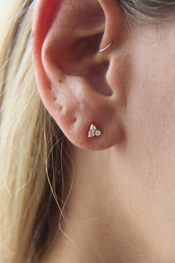 Minimalist gold shop stud earrings
