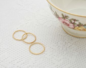 Thin gold ring, Stacking Ring, twisted gold rings, knuckle skinny gold filled ring, dainty set of rings, everyday jewelry.