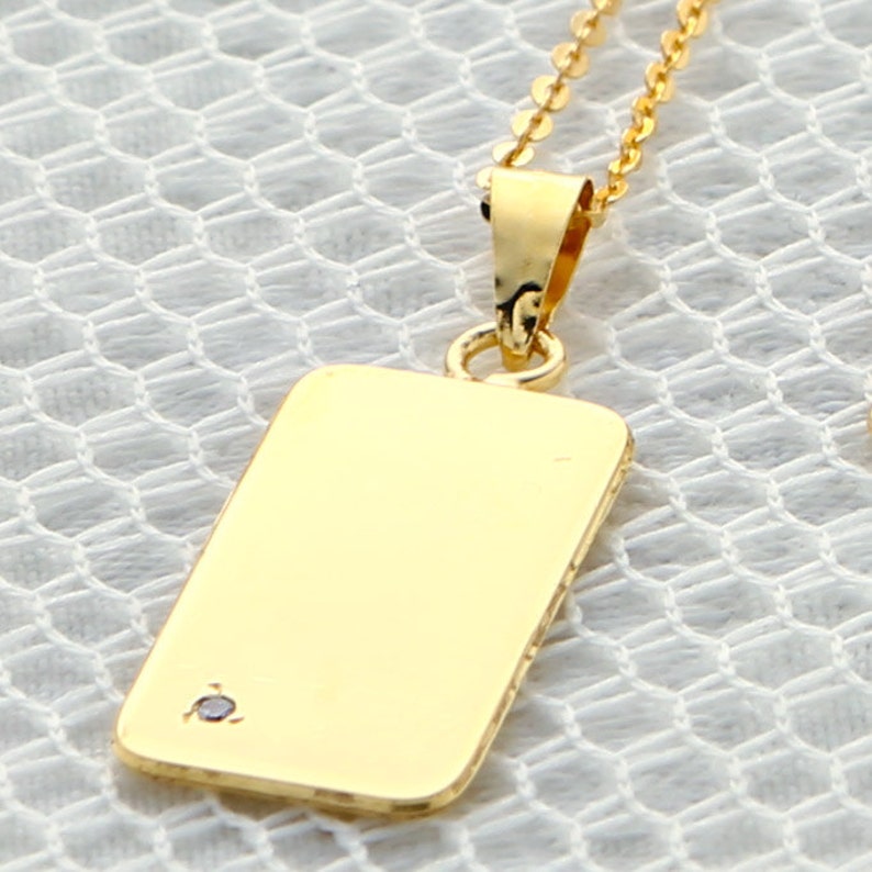 Vertical Gold Bar Necklace Dainty Small Layering Necklace Etsy