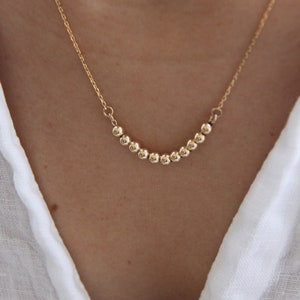 Gold Ball Necklace, Dainty Gold Necklace, Silver Ball Necklace, Gold Chain Necklace, Layering Necklace, Everyday Necklace, Gift For Her.