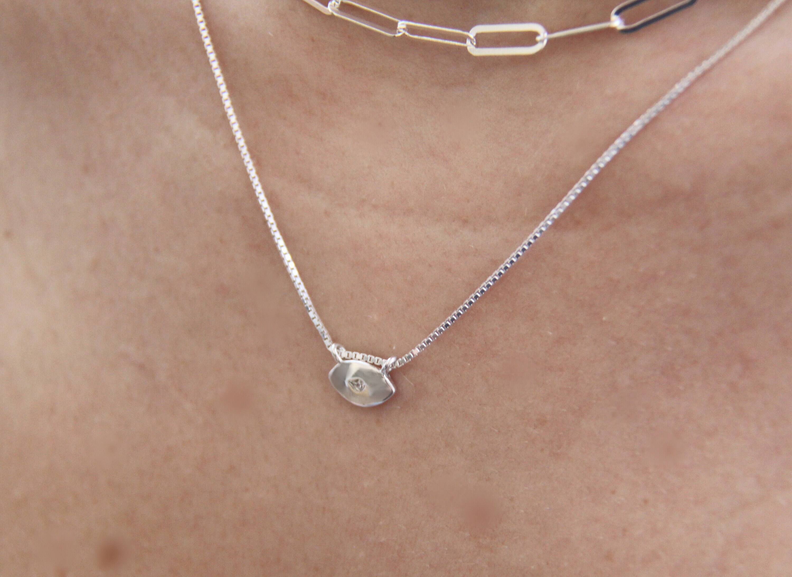 Evil Eye Necklace - Silver main image 0