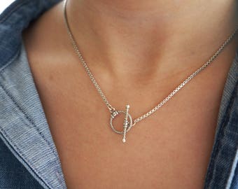 Silver Choker Necklace, Sterling Silver Necklace, Everyday Necklace, Layering Necklace, Dainty Sterling Silver Or Gold Filled Necklace.