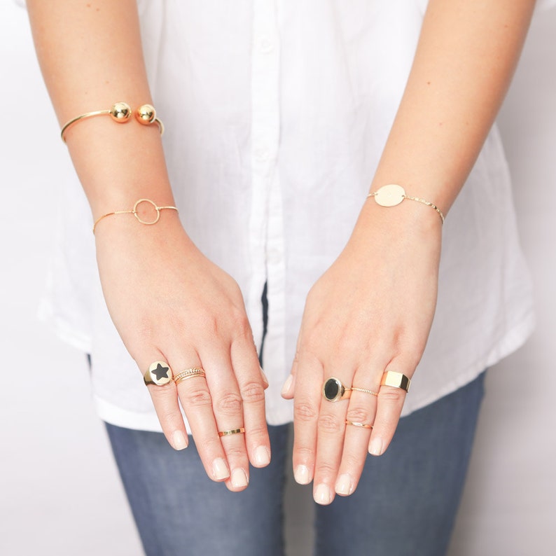 Open Cuff Bangle Bracelet Delicate Gold or Silver Bracelet Etsy