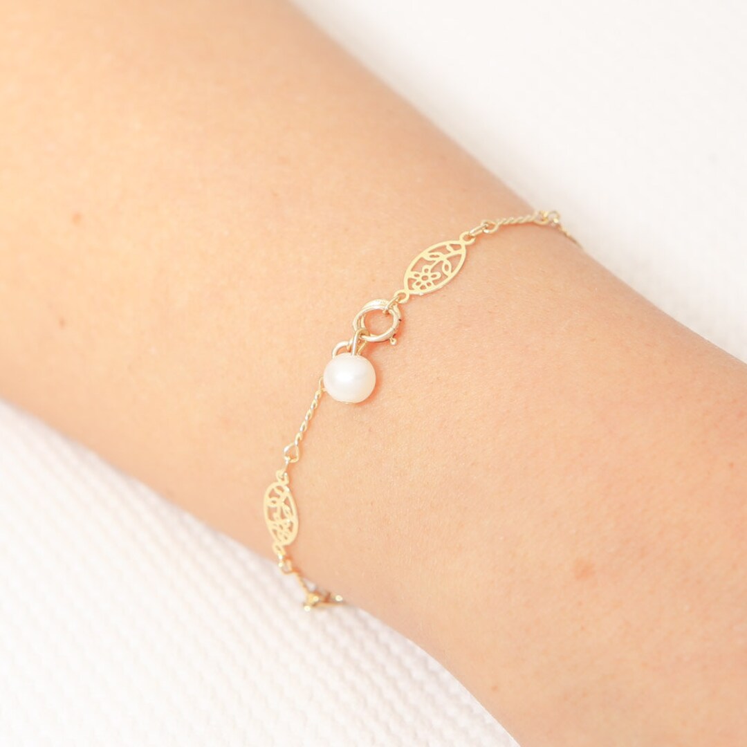 Delicate Gold Bracelet Layering Bracelet Bridesmaid Etsy