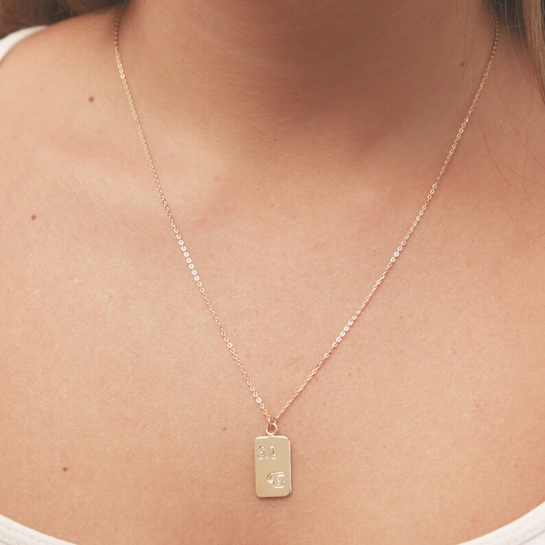 Vertical Gold Bar Necklace Dainty Small Layering Necklace Etsy