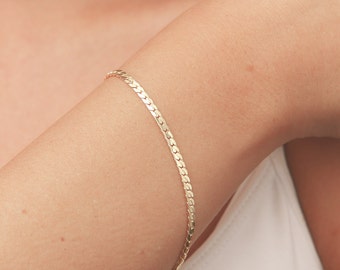 Dainty Gold Bracelet, Delicate Gold Chain Bracelet, Layered Bracelet, stacking bracelet, Bridesmaid Gift, 24k Gold Plated Jewelry.