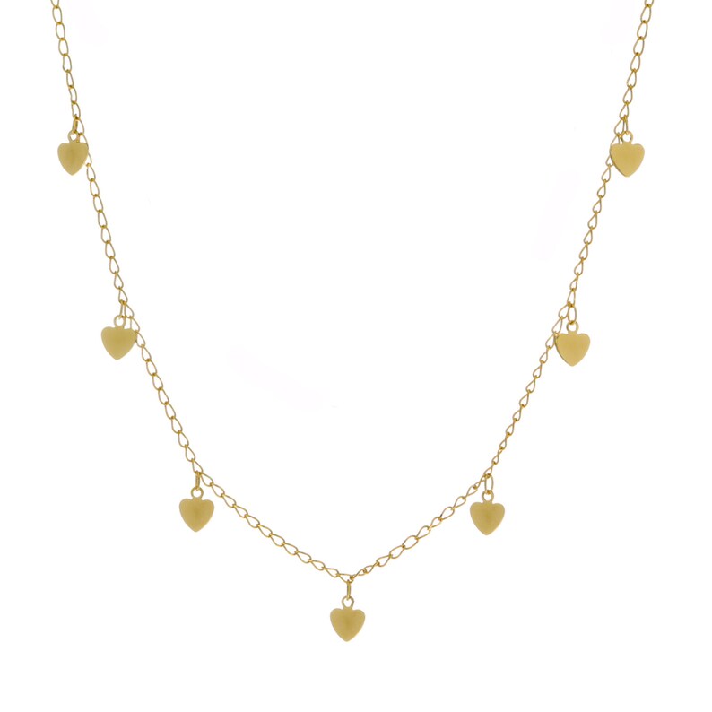 Gold Necklace Tiny Gold Heart Necklace Layering Necklace Love - Etsy