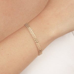 Delicate Gold Bracelet, Dainty Chain Bracelet, Layered Bracelet, Bridesmaid Bracelet, Wedding 24k Gold Plated Jewelry.