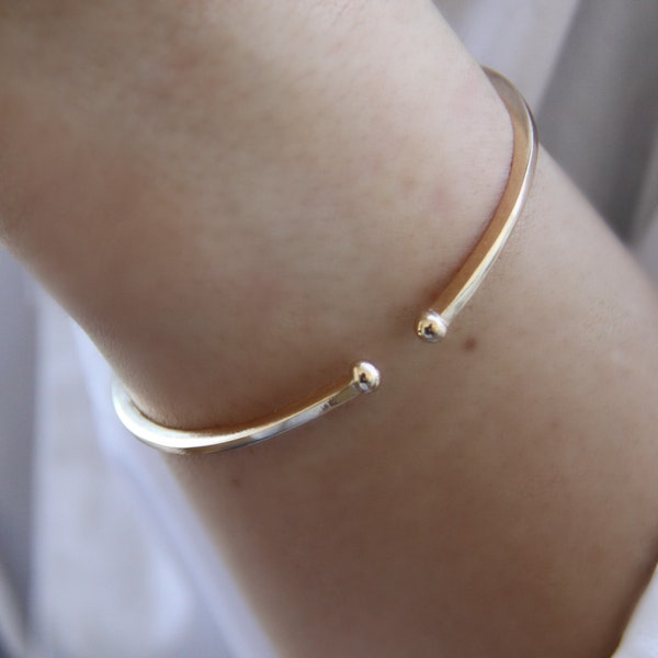 Dainty Bracelet, Open Cuff Bracelet, Bangle Bracelet,Delicate Gold Bracelet, Adjustable Bracelet, Stacking Bracelet, Thin Silver Bracelet.