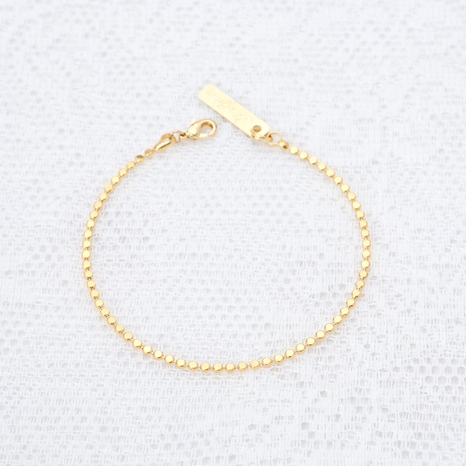 Dainty Gold Bracelet Delicate Gold Chain Bracelet Layered Etsy