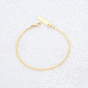 Dainty Gold Bracelet, Delicate Gold Chain Bracelet, Layered Bracelet, Bridesmaid Gift, 24k Gold or Silver Plated Jewelry.