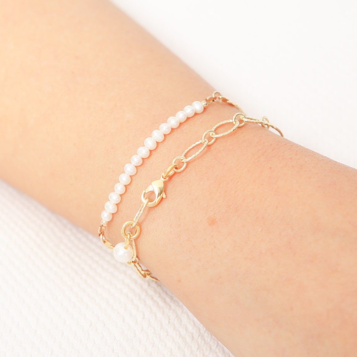 Delicate Gold Bracelet Dainty Chain Bracelet Layered Bracelet Etsy